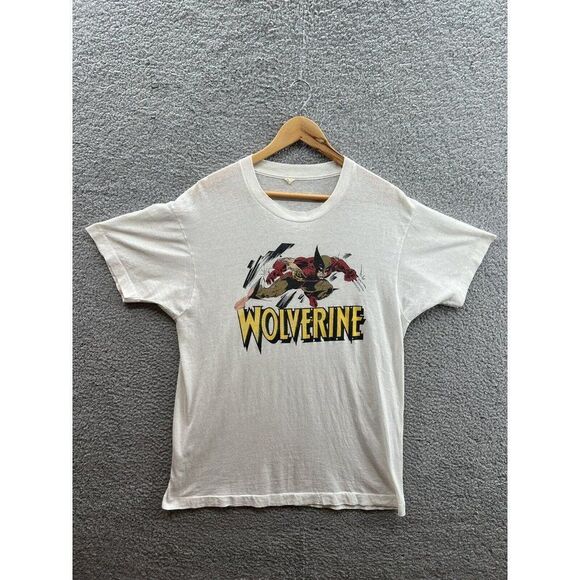 Screen Stars Vintage 1980’s White Marvel Wolverine T-Shirt Size XL